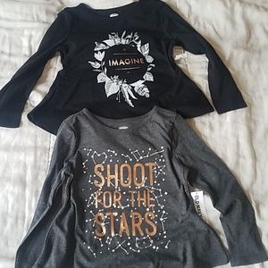 Toddler girls long sleeved tees bundle 3T